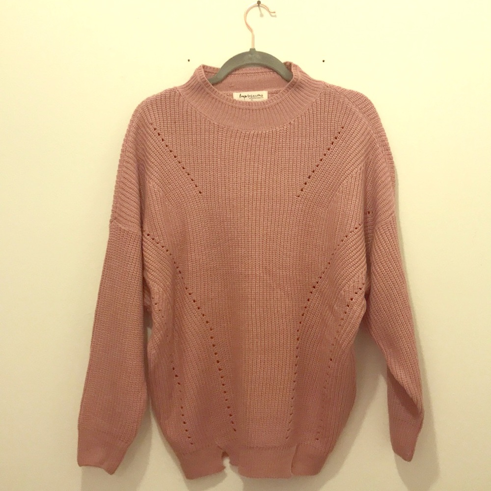Oversized dusty purple sweater
